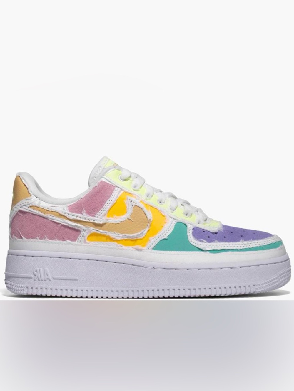 Nike Pastel Colorblock Air Force 1 Low - Yellow, Teal, Lavender, Pink Size 7